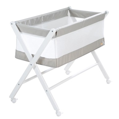 ROBA Bijela kolijevka na kotačićima/sklopiva 90x45 cm