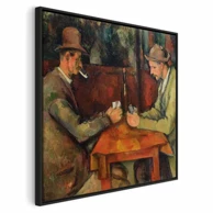 Slika Paul Cézanne – The Card Players, 40x40 cm, u crnom drvenom okviru