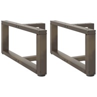 Noge za klub stolić T-oblika, 2 kom, crne, 70 × 25 × 30–31 cm, čelične