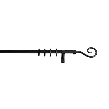 Metalna karniša, crna, 16 MM 240 cm