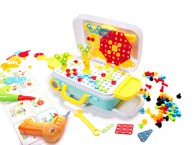 Dječji igrači set, odvijač, bušilica, vijci, 258-dijelni