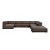 WINDSOR & CO SOFAS Smeđa kožna kutna garnitura (desni kut) Madame, 365x270x68 cm