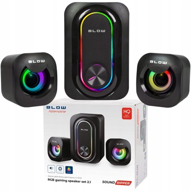 BLOW Zvučnici RGB LED 2.1, USB, računalni, s niskotoncem