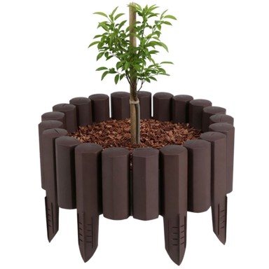 GARDEN FRAME Vrtna palisada, 2,2 m, set 8 kom., smeđa
