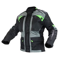 CAPPA RACING Ženska moto jakna Fiorano, tekstilna, crna/zelena, XL