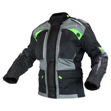 CAPPA RACING Ženska moto jakna Fiorano, tekstilna, crna/zelena, XL