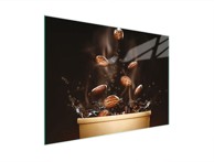 TMK Staklena zaštita za štednjak ili ploču za kuhanje 30 x 22 cm, kava