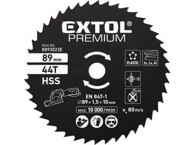 EXTOL PREMIUM List kružne pile 8893022E, 89 x 1 x 10 mm, 44T, HSS