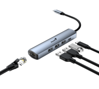 GENIUS USB HUB UH-545, 5-u-1 USB 3.0 + Ethernet