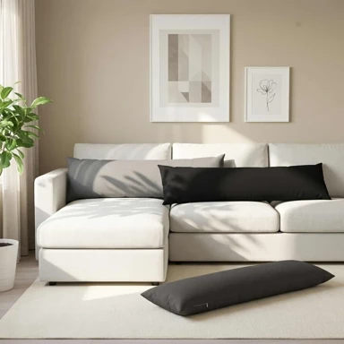 HEERLEN Ukrasni jastuk 40 x 145 cm, tkanina, svijetlosivi