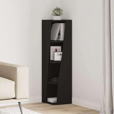 Kutni ormarić 27,5×27×102 cm konstruirano drvo, bijeli