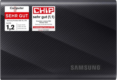 SAMSUNG Vanjski SSD Portable T9, 2 TB, USB 3.2 Gen 2×2, do 2000 MB/s, crni