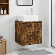 Umivaonik s policom, 49,5 x 41 x 63 cm, dimljeni hrast