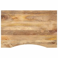 Ploča za radni stol zaobljena 80 × 60 × 2,5 cm, drvo mango
