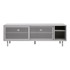 UNIQUE FURNITURE Siva metalna TV komoda 160x55x45 cm Veep 