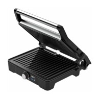 AENO Električni roštilj, EG2: 2000W, regulacija temperature, maksimalni kut otvaranja - 180°, dimenzije ploče 290*234mm, crni