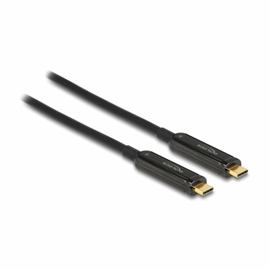 DELOCK Kabel USB DisplayPort aktivni optički C-C 4K 60Hz 25m 84126, crna