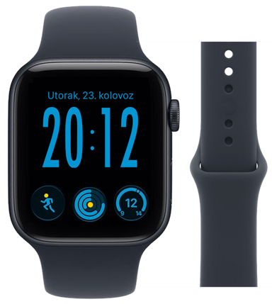APPLE Pametni sat Watch SE 3 (2026) GPS + Cellular, 40 mm, aluminijsko kućište Midnight, sportska narukvica Navy Blue S/M