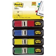 3M Post-it zastavice 683-4, 11,9 x 43,2 mm, 4 boje x 35 listića, blister