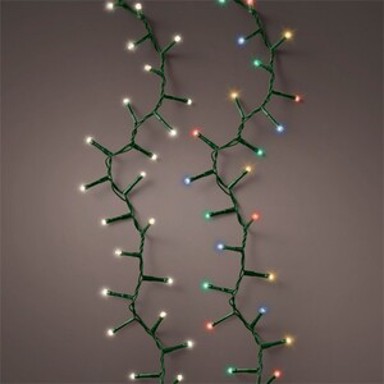 LED Lampice niz 22,5 m, toplo bijele/višebojne, timer, IP45