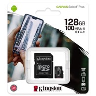 KINGSTON Memorijska kartica Canvas Select Plus MicroSD, 128GB, R100, s adapterom