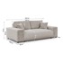 ROPEZ Svijetlo siva sofa od samta 213 cm Justin, 213x108x79 cm