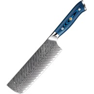 Damaskasti kuhinjski nož Tu-37503 Nakiri Kp37503, plavi