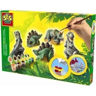SES CREATIVE Kreativni set, Dinosaurs Casting and Painting