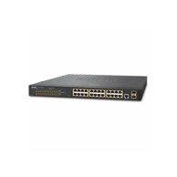 PLANET Switch Managed 24-Port GbE 802.3at PoE 2-Port SFP