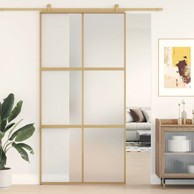 Klizna vrata zlatna 102,5x205 cm matirano staklo ESG i aluminij