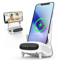 NETSCROLL Punjač WirelessCharger, bežični, brzi, 15W, stalak u obliku mini stolice, univerzalan, za pametne telefone, za dom, ured i putovanja