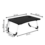 SPRINGOS Stol za laptop sklopivi, crni
