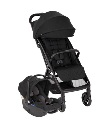 GRACO Kolica 2u1 Myavo, autosjedalica SnugEssentials i-Size R129, Midnight, crna