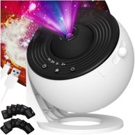LED projektor zvijezda - planetarij + noćno svjetlo, 12 dijapozitiva