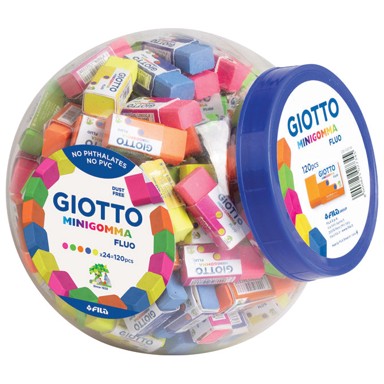 GIOTTO FILA Gumica Minigomma, 2327, sortirano, fluo boje