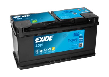 EXIDE Akumulator Start/Stop AGM Radial EK1050/EK1060 106ah D+ 39,2x17,5x19 (950A)