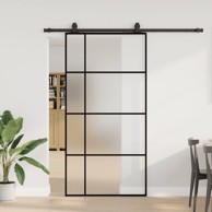 Klizna vrata s okovima 102,5 x 205 cm, crna