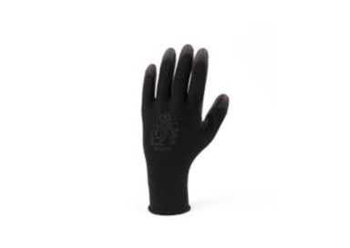 LACUNA Rukavice Pinto, crne, pletene, premaz PU, veličina 08
