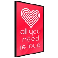 Poster Love Everywhere 20x30