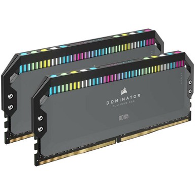 CORSAIR RAM memorija Dominator Platinum RGB, DDR5, 6000 MHz, CL30, AMD EXPO, 64 GB Dual-Kit, siva CMT64GX5M2B6000Z30