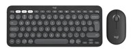 LOGITECH Tipkovnica + miš Pebble 2 Combo for Mac, crna, bežična