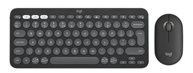 LOGITECH Tipkovnica + miš Pebble 2 Combo for Mac, crna, bežična