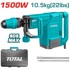 TOTAL Električni čekić za rušenje One-Stop Tools 1500 W SDS Max 1900 ud/min 25 J, crni