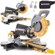 POWERMAT Kružna pila 2000W s laserom i svjetlom, crveno-crna