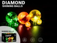 Svjetleće dijamantne kuglice, 6 kom
