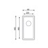 METALAC Sudoper inox podgradni IDEAL 180 fi 90 sa sifonom 220x440