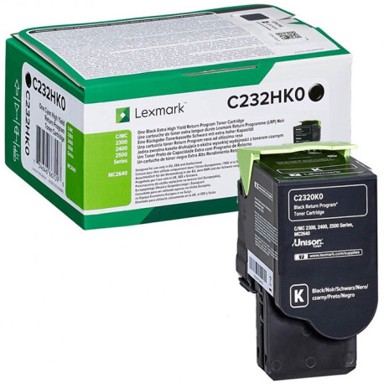 LEXMARK Toner original, C232HK0, 3k, crna