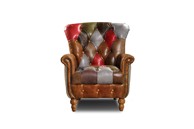 CHESTERFIELD Harris Tweed fotelja Azalea Patchwork