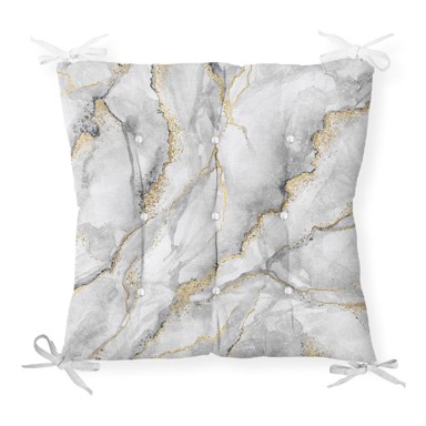MINIMALIST CUSHION COVERS Jastuk za stolicu Marble Grey Gold, 40x40 cm