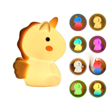 NIKCORP LED noćna lampa jednorog URAQT, USB punjenje, 7 boja